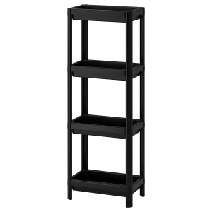 Regał łazienkowy Ikea czarny 23 x 36 x 100 cm