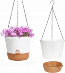 Osłonka doniczki 25 cm tworzywo sztuczne biały, wielokolorowy 2 szt