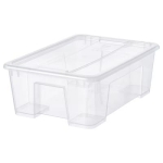IKEA SAMLA POJEMNIK Z POKRYWKĄ PRZEZROCZYSTY 11L