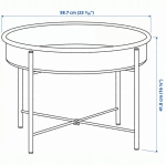 Stolik Ikea KULTURSKOG okrągły 58 x 58 x 42cm czarny
