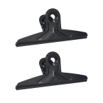 Klipsy Biurowe duże 22 cm Czarne metalowe Duże Mocne -2 szt