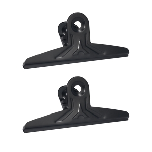 Klipsy Biurowe duże 22 cm Czarne metalowe Duże Mocne -2 szt