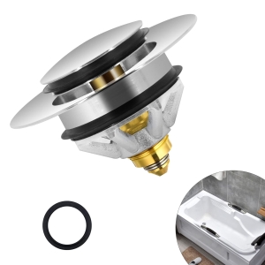 Happup Uniwersalny Korek do umywalki Srebrny 42mm-45mm