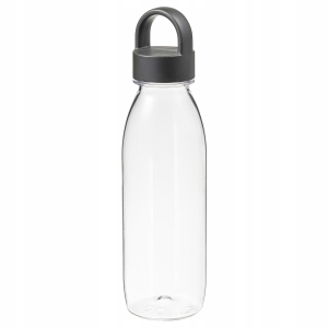 Butelka na wodę IKEA 500ml ciemnoszary z zakrętką