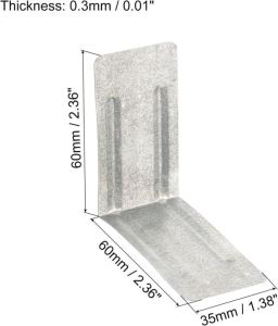 Stalowe osłony krawędzi drewnianych skrzyń KĄTOWNIKI 16sztuk 2,36x2,36x1,38