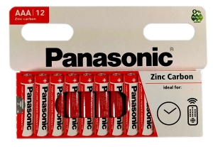 Bateria cynkowo-węglowa Panasonic AAA (R3) 12 szt.