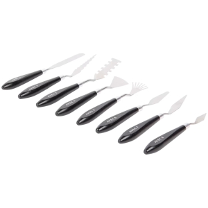 Zestaw 8 szt szpachelek malarskich marki AVEC szpatułki łopatki artystyczne