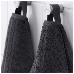 IKEA VAGSJON Ręcznik, ciemnoszary 30x30 cm 4 szt