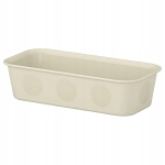 IKEA NOJIG Organizer, pudełko, jasny beż 10x20x5 cm