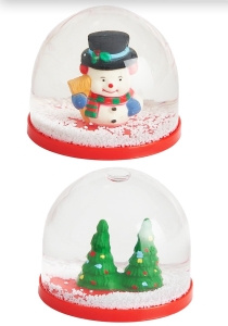 2 Kule śnieżne MINI 5 cm BOŻE NARODZENIE ZIMA DEKORACJA