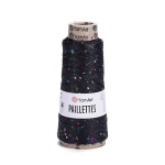 Włóczka kordonek nici YarnArt Paillettes 8010 czarny