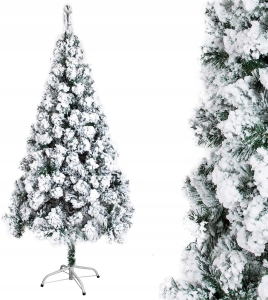 Sztuczna choinka żelazne nogi efekt śniegu drzewko wysokość 180cm XM029