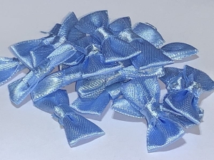 Muszki bieliźniane kotyliony 12x25 mm satynowe Niebieskie 20szt