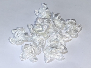 Różyczki atłasowe R-14 Białe (10szt)