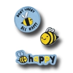 Łatka aplikacja  BEE HAPPY - 3 szt.