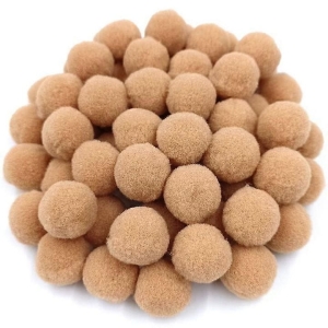 Pompony dekoracyjny hobbistyczny 25mm (100szt) Beżowe