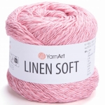 Włóczka YarnArt Linen Soft / 100 g / len wiskoza bawełna / 7322 / malina
