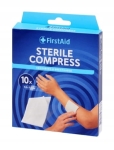  FirstAid Kompres sterylny Oddychający Chłonny 10 szt. 7,5 x 7,5 cmFirstAid Kompres sterylny Oddychający Chłonny 10 szt. 7,5 x 7,5 cm