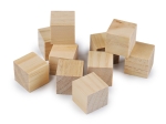 Drewniane Kostki 30 Sztuki 3x3x3cm Naturalne Do DIY i Nauki
