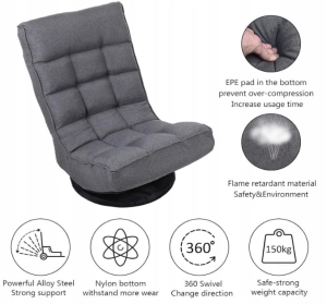 Fotel obrotowy FLOGUOOR szary 6 poziomów
