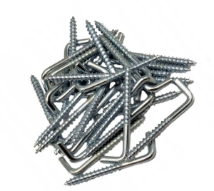 Wkręty haczyk do drewna 3 x 30 mm 50 szt. Srebrne