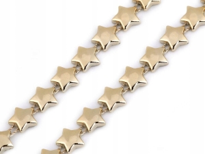 Taśma dekoracyjna szerokość 10 mm gwiazdki złota  9 mb