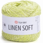 Włóczka YarnArt Linen Soft / 100 g / len wiskoza bawełna / 7311 / limonka