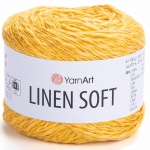 Włóczka YarnArt Linen Soft / 100 g / len wiskoza bawełna / 7306 / szafran