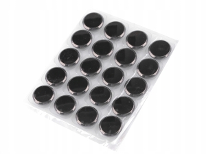 Metalowe guziki nawlekane kształt okrągły fi 23 mm czarny 5 szt. 120659