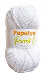 WŁÓCZKA PAPATYA PARROT BIAŁA - 1000 - 50gr.