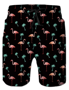Męskie spodenki szorty na basen rozmiar XL flamingi