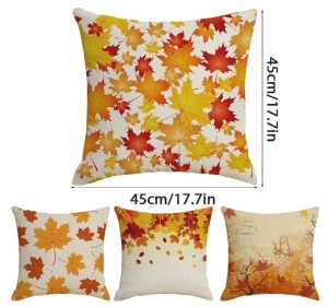 Poszewki na poduszki 45*45 cm do dekoracji jesiennych (4szt) LIŚCIE