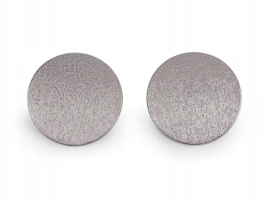Metalowe guziki nawlekane kształt okrągły fi 28 mm srebrny 5 szt. 120700