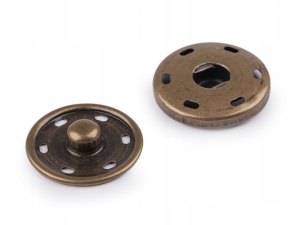 Zatrzaski metalowe 740367 30 mm stary mosiądz (5par)