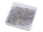 Szpilki ze szklaną główką długość 30 mm mix 500 szt 030098
