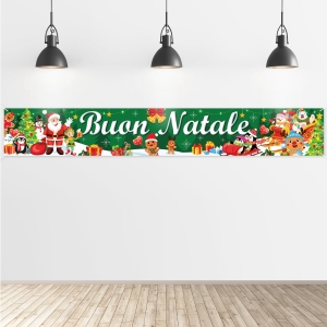 Baner świąteczny, włoski baner ,,Buon Natale,, 40 x 270 cm  