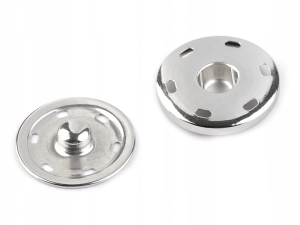 Zatrzaski metalowe 740367 30 mm SREBRNE (5par)