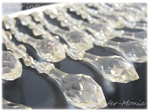 Taśma z koralikami Kufer 014 ECRU - 14cm/10cm (1mb)