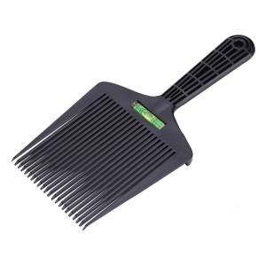 Grzebień fryzjerski Ponik's do strzyżenia z poziomicą CZARNY