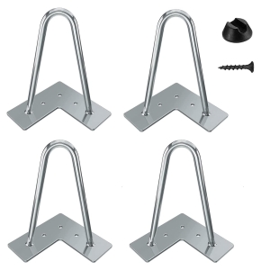 Noga 11 cm stalowa srebrna HAIRPIN LEGS, 2 pręty ( 4 szt )