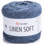 Włóczka YarnArt Linen Soft / 100 g / len wiskoza bawełna / 7316 / denim