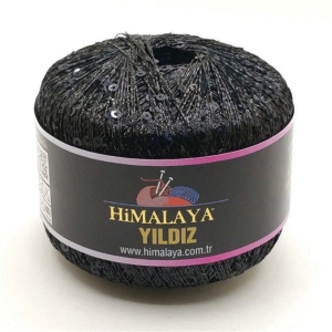 Kordonek metalizowany z cekinami Yildiz ( czarny ) 58105