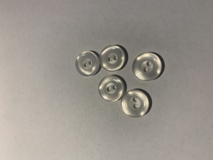 GUZIKI plastikowe 12 mm - płaskie perłowe kółeczko 5szt.