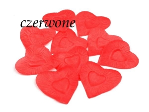 Płatki róż serduszka ( opak. ) CZERWONE