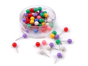 Szpilki z plastikową główką długość 17 mm 80szt. 030104