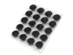 Metalowe guziki nawlekane kształt okrągły fi 25 mm czarne 5 szt. 120660