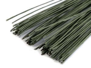 Drut florystyczny fi 1 mm, 40 cm / 10 szt. zielone.