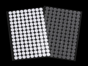 Taśma rzep samoprzylepna kółeczka Ø10 mm transparentne 126 par.