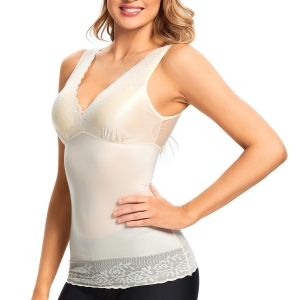 Joyshaper damski podkoszulek modelujący koronka top ,,S,, cielisty.
