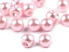 Guzik perełka 8 mm różowy jasny 20 szt 120389
